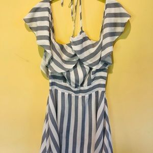 Lulus Women’s Size Small Blue Striped Sundress